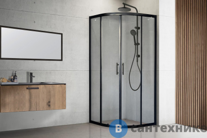 картинка Душевой уголок Royal Bath Practic  RB HKD-T-BL 90x90x185 (прозрачное) (Practic RB90HKD-T-BL)