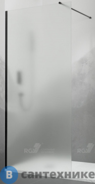 картинка Душевая перегородка RGW WA-010B чёрный/матовое/8 мм 80*195 (351001008-24)