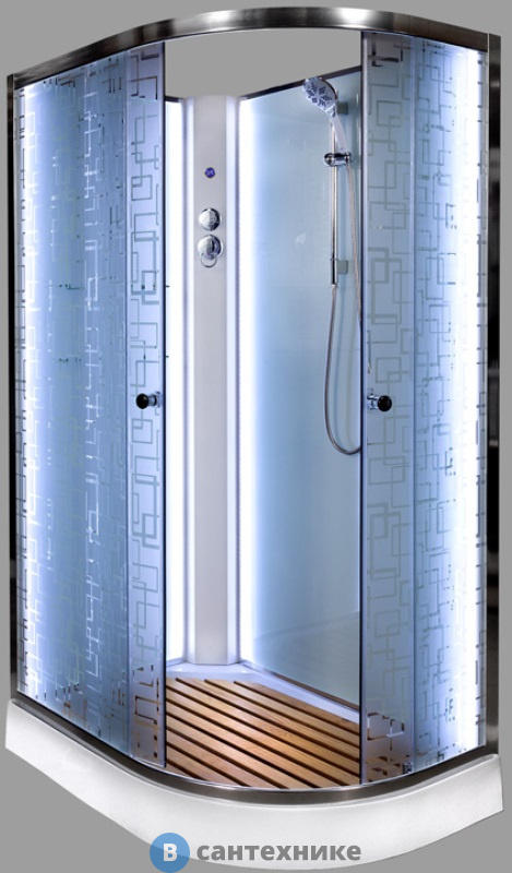 Душевая кабина Deto ЕМ1511 L N LED (1100*800*2200)