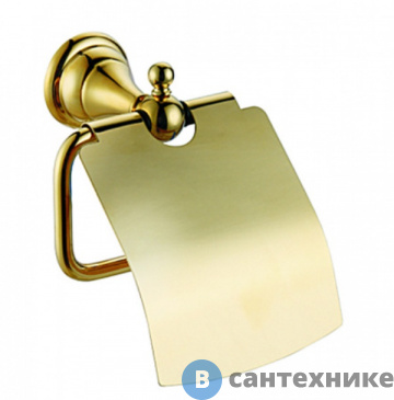 картинка Бумагодержатель AZARIO ELVIA с крышкой, золото (AZ-91110G)