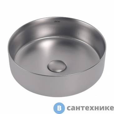 картинка Раковина ABBER Bequem AC2108MS серебро матовое накладная