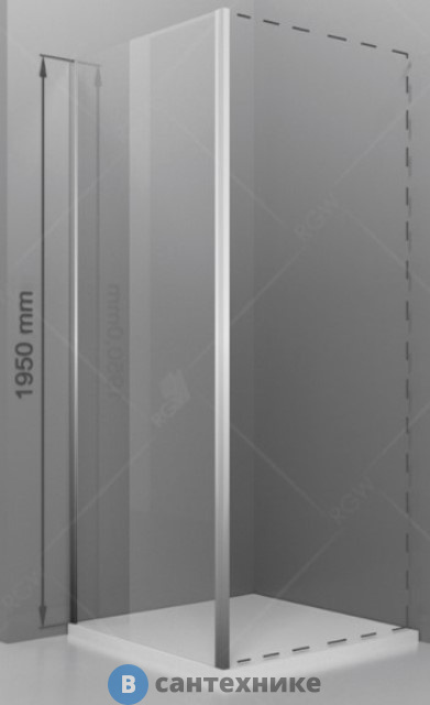 Боковая панель RGW 120*195 Z-050-2 хром/сатинат/6 мм (352205212-21)