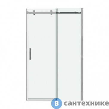 картинка Дверь в нишу Grossman Classic 100.K33.04.130.10.00 (130*195) хром, стекло прозрачное