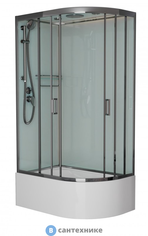 Душевая кабина Frank F412/2L М Brilliant левосторонняя высокий поддон матовое стекло
