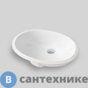 Раковина Artceram WASHBASINS DIANA встраиваемая снизу 57х40 см, без отв под смеситель, без крепежа, белый (DIL001 01 00)
