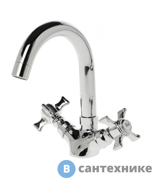 картинка Смеситель Agger Retro-X A1701100 двухзахватный для раковины
