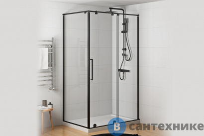 картинка Душевой уголок Royal Bath BERN-S RB120x90х195-T-BL (прозрачное) (BERN-S RB9120-T-BL)