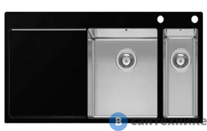 картинка Кухонная мойка IMENZA Charisma 1/2 1B 1D (100X52) чёрная правая (IV1511110D)