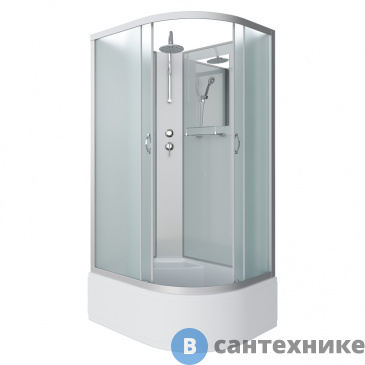 картинка Душевая кабина Niagara NG-2310-14LBKT (1200х800х2000) высокий поддон, стекло матовое