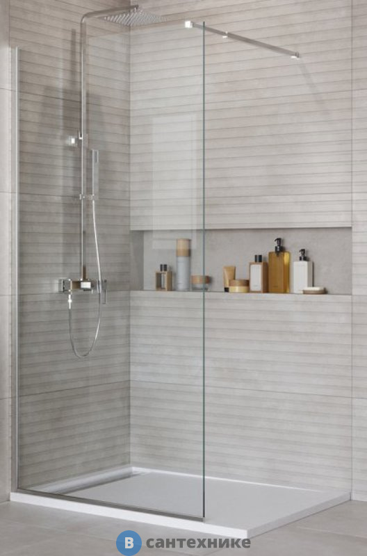 Душевая перегородка BelBagno KRAFT-L-1-110-C-Cr 1100x1950 мм