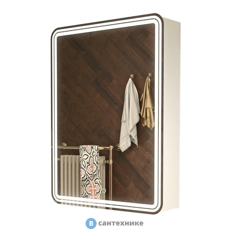 Зеркало-шкаф AZARIO Adriana 1Л с подсветкой 600*800 (CS00066642)