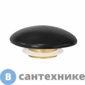 Накладка на слив для раковины ABBER AC0014MB чёрная матовая, керамика