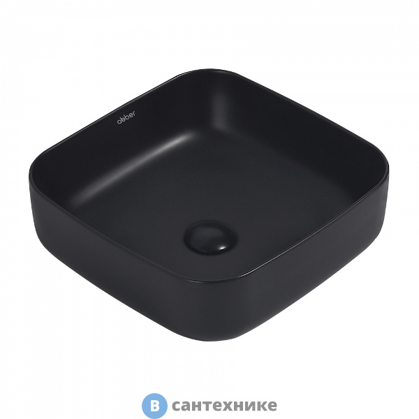 Раковина ABBER Rechteck AC2211MB черная матовая накладная
