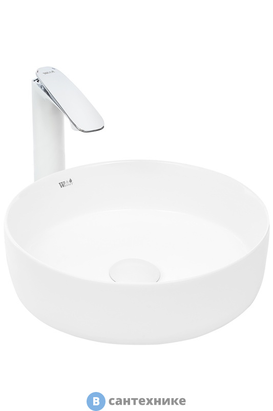 Раковина WELTWASSER ELBACH 3134 MW накладная (матовая белая) /355х355х120/