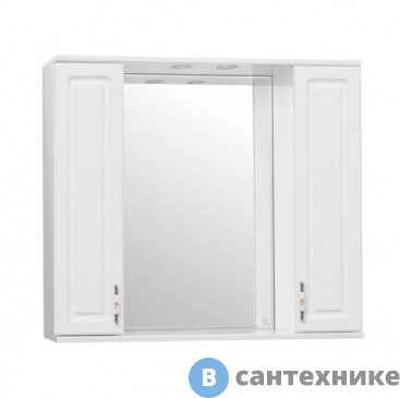картинка Зеркальный шкаф Style line Олеандр-2 900/С белый (4650134470857)