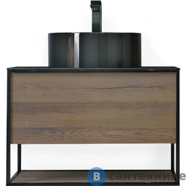 картинка Тумба под раковину Jorno Steal 75 подвесная древесный аттик (Ste.01.75/P/Da)