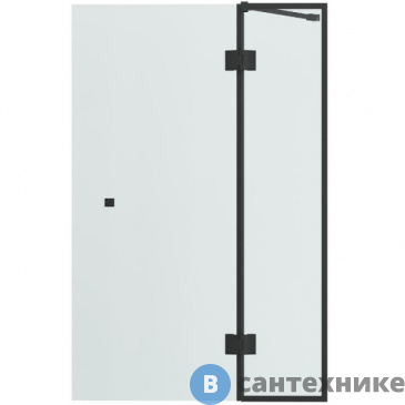 картинка Шторка на ванну Bravat Alfa BG090.1400BM с фиксированным стеклом и распашной дверью 900х1400 мм