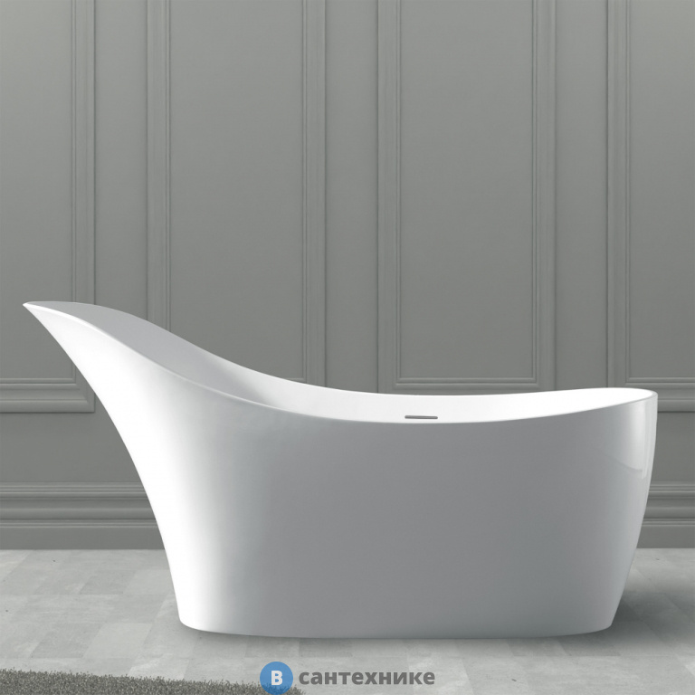 Ванна ABBER Stein AS9618 169*75 из искусственного камня, белая матовая