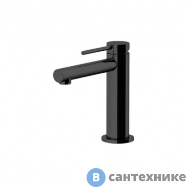 картинка Смеситель Gattoni CIRCLE ONE для раковины, с донным клапаном, NERO OPACO (9042/90NO)