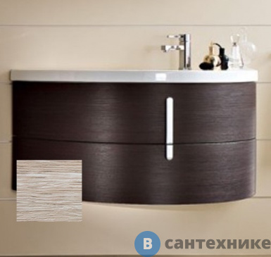 картинка Тумба с раковиной Ideagroup L4C274 Rovere Grigio (BC775) подвесная, с керамической раковиной 77,5 см.