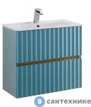 картинка Тумба под раковину Art & MAX ELEGANT AM-ELEGANT-600-2C-SO-NG-P подвесная с двумя выкатными ящиками, с LED подсветкой ручек, ниагара