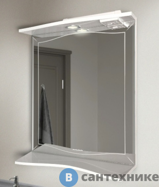 картинка Зеркало Alavann МОНАКО-60-01 с полкой (1601-0601-02)