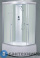 картинка Душевая кабина Aquarius ECO-1 White высокий поддон 100*100*215 прозрачное стекло, проф. серебро