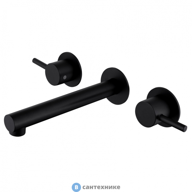 Смеситель ABBER Emotion AF88121B скрытого монтажа для раковины, черный матовый