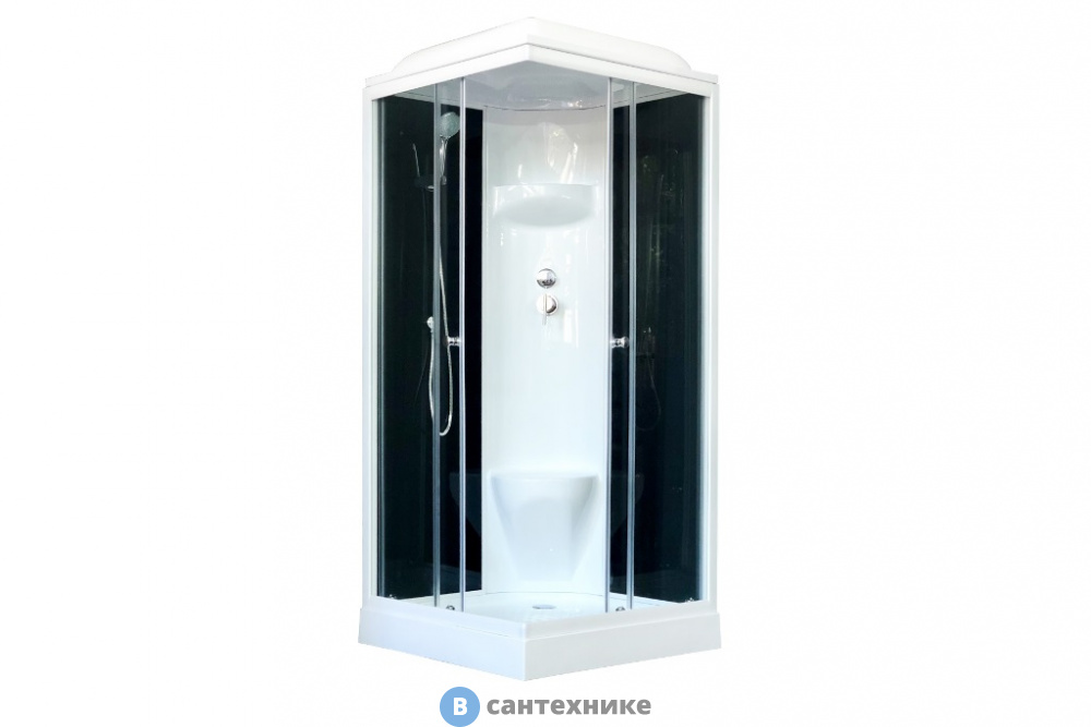 Душевая кабина Royal Bath RB 90HP6-BT 900x900x2170 (черное/прозрачное) (RB90HP6-BT)