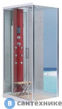 картинка Душевая кабина Wasserfalle W-9907A белая стойка