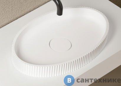 картинка Раковина ABBER Stein AS2603 накладная белая матовая