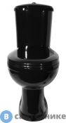 Унитаз-компакт Оскольская керамика Дора-Антивсплеск горизонтальный выпуск Стандарт, чёрный (47374130202)