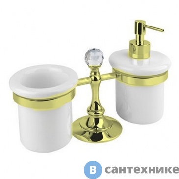 картинка Стакан и диспенсер Cezares OLIMP-TDT-03/24-Sw настольные, золото