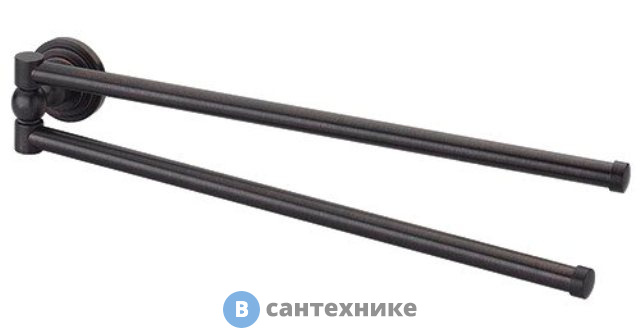 Держатель полотенец WasserKRAFT Isar K-7331 рога металл,  покрытие "темная бронза"