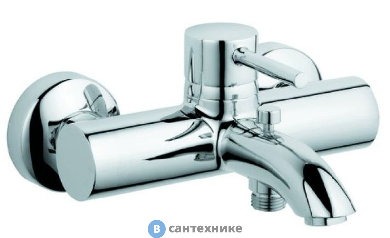 Однорычажный смеситель Kludi BOZZ 386910576 для ванны и душа DN 15