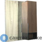 Зеркало-шкаф Comforty Франкфурт-75 дуб шоколадно-коричневый