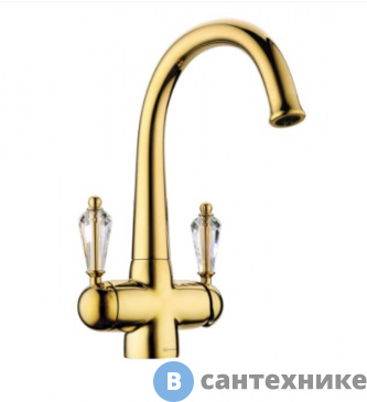 картинка Смеситель OMOIKIRI Okinawa-G золото/ прозрачный кристалл (4994016)