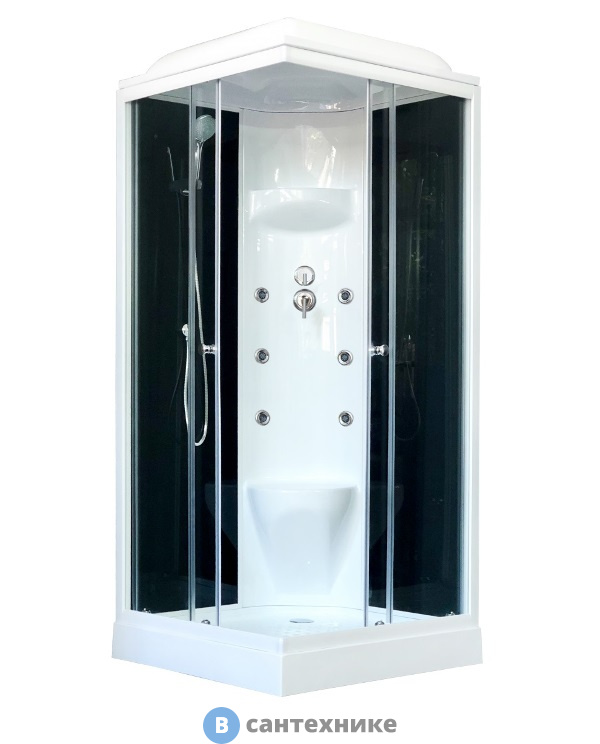 Душевая кабина Royal Bath RB 90HP7-BT 900x900x2170 (черное/прозрачное) (RB90HP7-BT)
