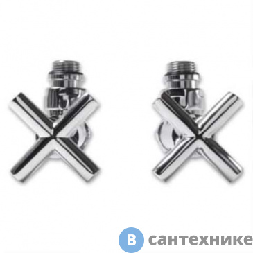 картинка Вентиль запорный угловой Energy г/ш 3/4x1/2" хром (крест) для ПС, пара
