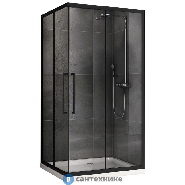 Душевой уголок ABBER Schwarzer Diamant AG02129BH 120*90*195, без поддона