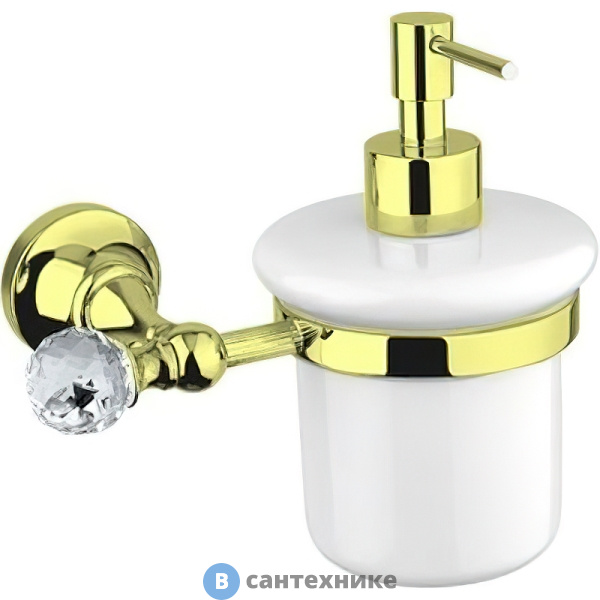 Дозатор Cezares OLIMP-SOI-03/24-Sw для мыла подвесной, золото
