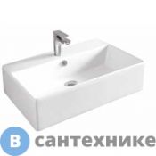 Раковина ArtCeram QUADRO накладная/подвесная 65х48 см, с 1 отв под смеситель, со слив переливом, белый (QUL003 01 00)