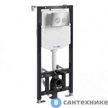 картинка Инсталляция WasserKRAFT Aller 10TLT.010.ME.BN01 для унитаза, кнопка смыва (никель)