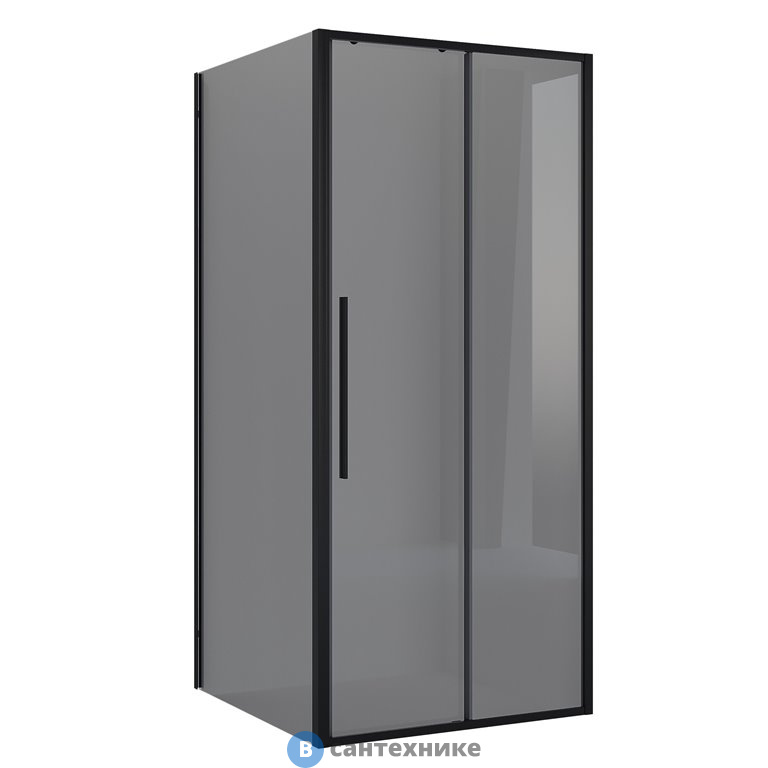 Душевое ограждение Niagara NG-85-10TB-TB80-34 (100*80*195) прямоуг, раздвижн, черный матов., cтекло тонирован., без поддона