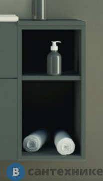 картинка Шкаф Cezares URBAN 55166 подвесной с открытыми полками, Grigio opaco, 30x46x62