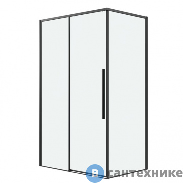 картинка Душевое ограждение Grossman Grossman 120.K33.01.1480.21.00 (140*80*195) черный матовый, стекло прозрачное, без поддона