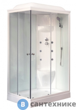 картинка Душевая кабина Royal Bath RB 8120HP7-WT R 1200x800x2170 (белое/прозрачное)