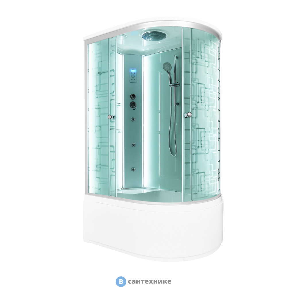 Душевая кабина Deto EM4512L LED с гидромассажем 