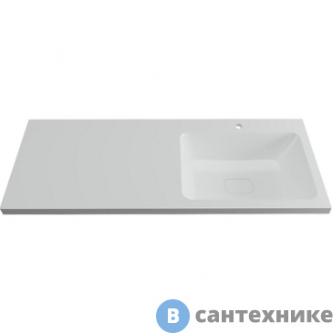 картинка Раковина Orange OP-120RAR Камилла 120 правая для тумбы под стиральную машину Orange OPTIMA, 120х48х18 см (OP-120RAR / ST-120RAR)