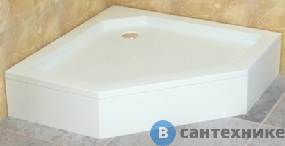 картинка Душевой поддон RGW STYLE белый/трапеция (FW5-8) 90*90*3.5 h 22 (16180599-11), без сифона
